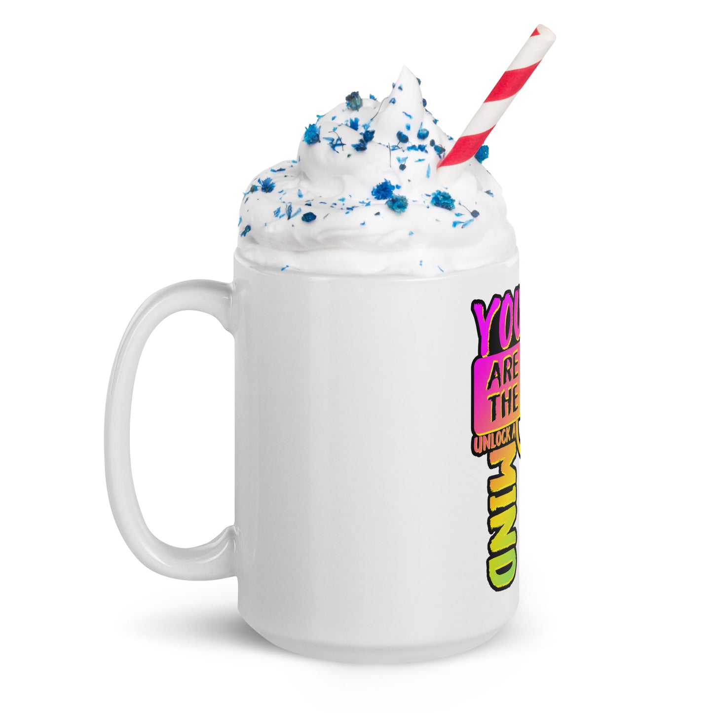 White glossy mug